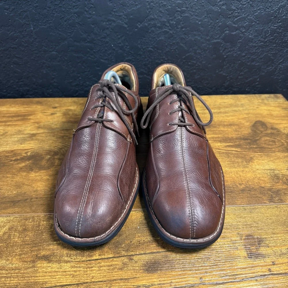 Johnston & Murphy XC4 20-7223 Brown Pebble Grain Leather Oxford Mens 8.5 M